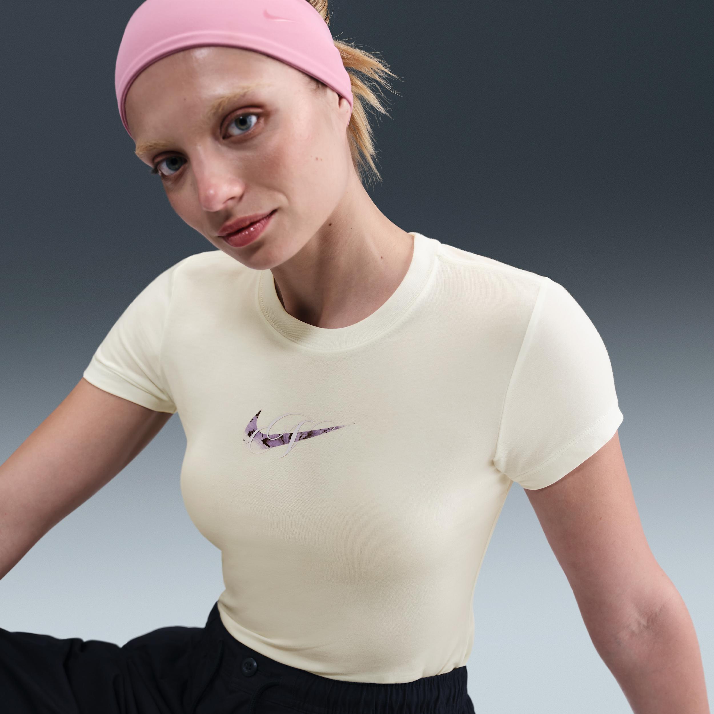 Womens Nike Sportswear Chill Knit Slim Cropped T-Shirt | IH7805-133 Product Image