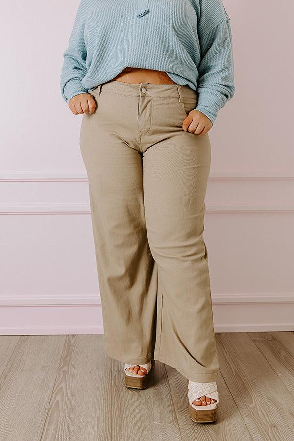 The Dex High Waist Straight Leg Jean In Warm Taupe Curves Product Image