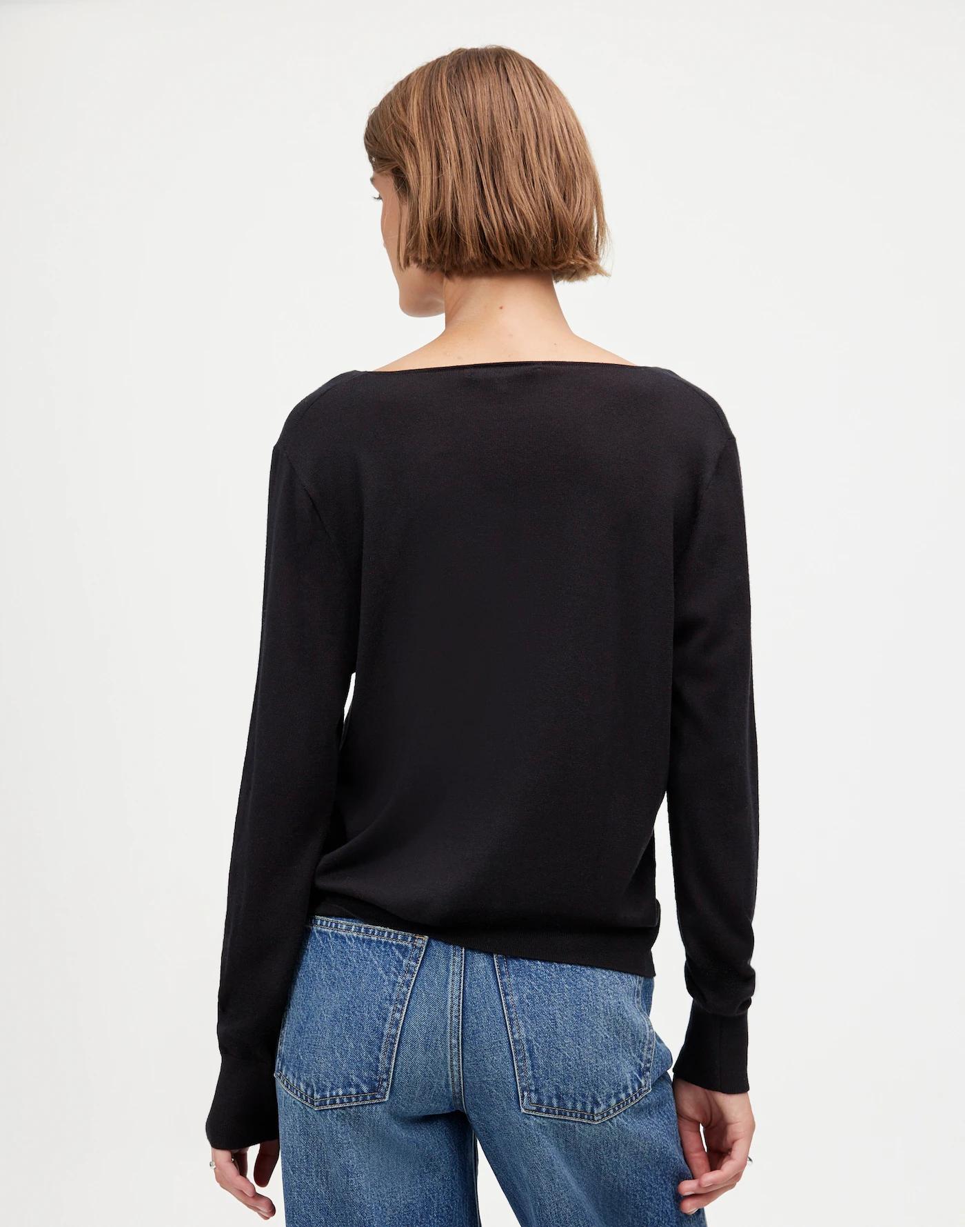 Merino Wool-Silk Blend V-Neck Sweater Product Image