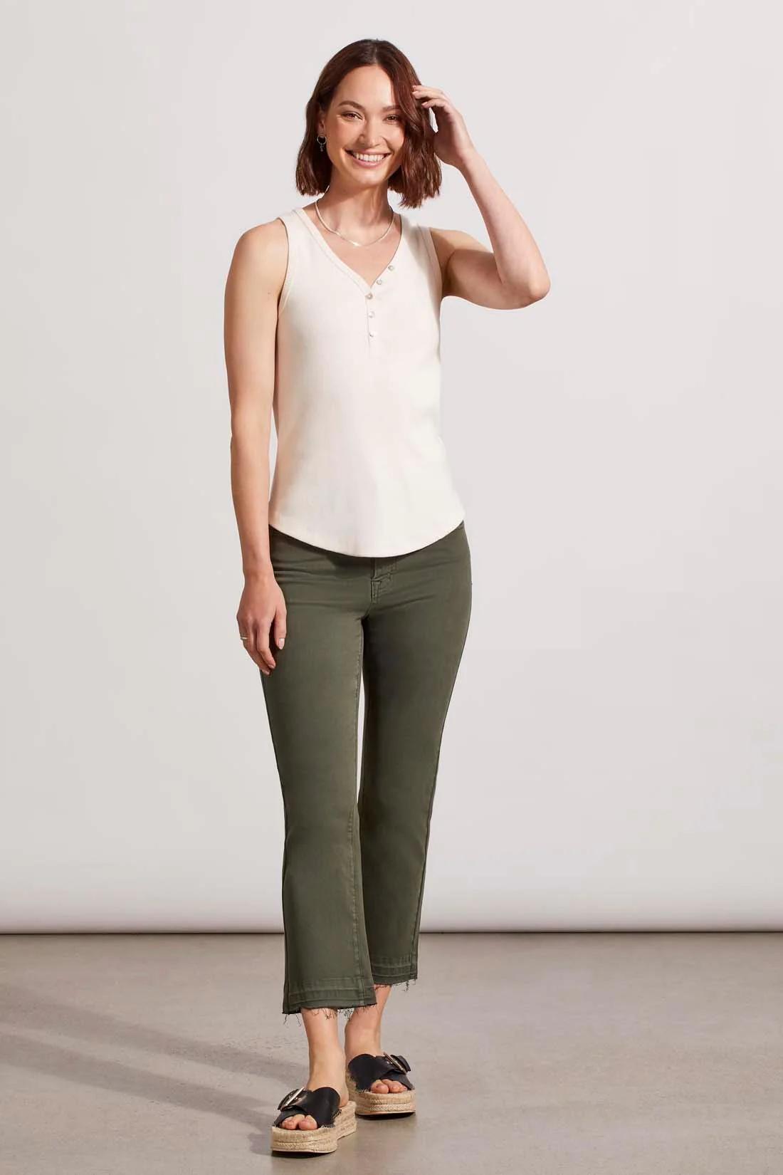 SOLID COTTON HENLEY TANK TOP Product Image