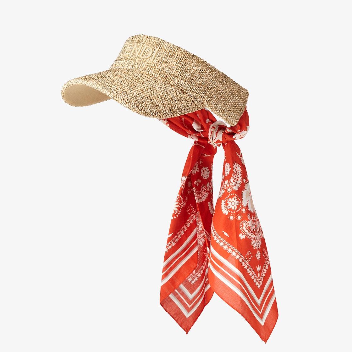 Summer ToteJacquard fabric bag with Raffia FF Product Image