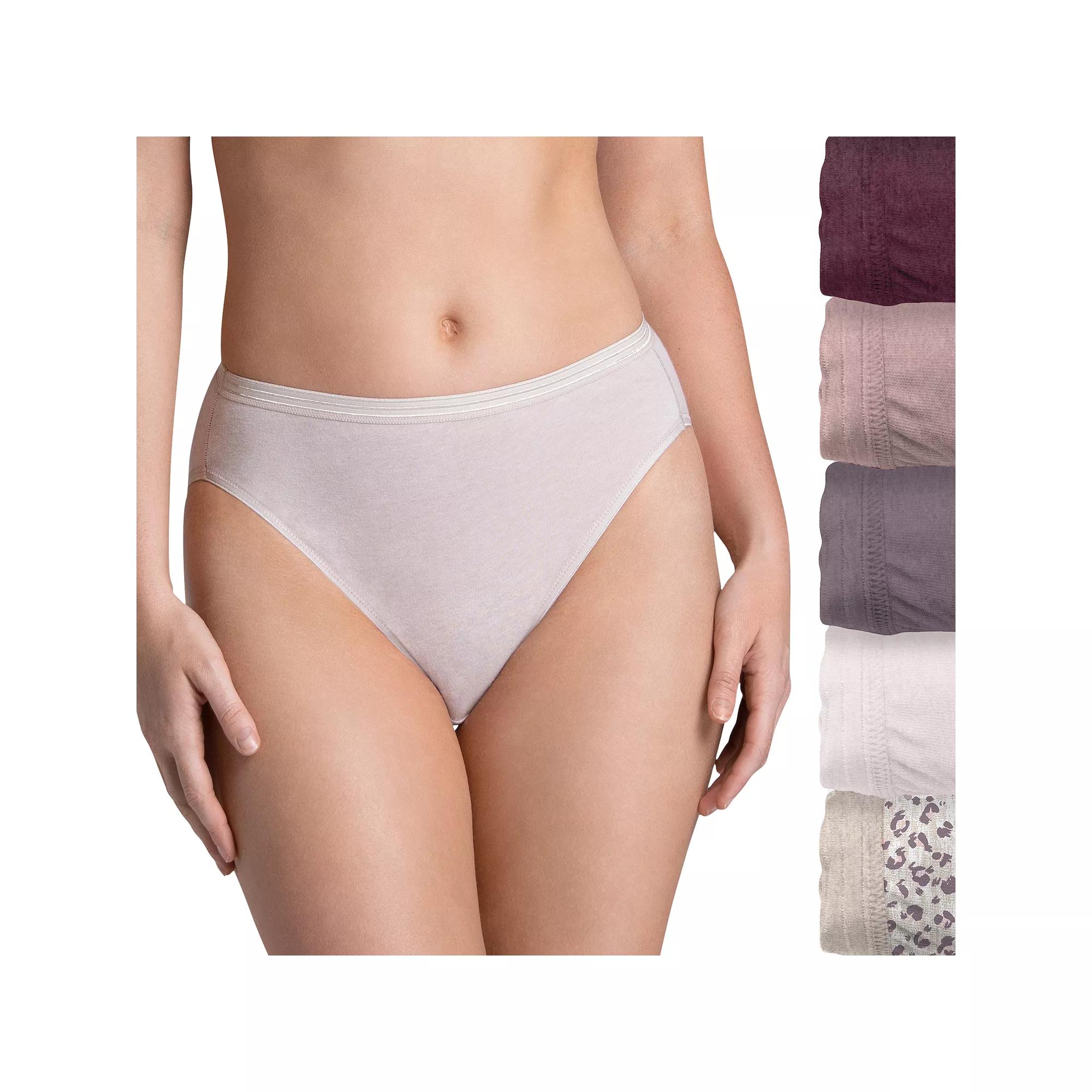Women's Fruit of the Loom® Ultra Soft 5-pack Hi-Cut Panty Set 5DUSKHC,  Product Image