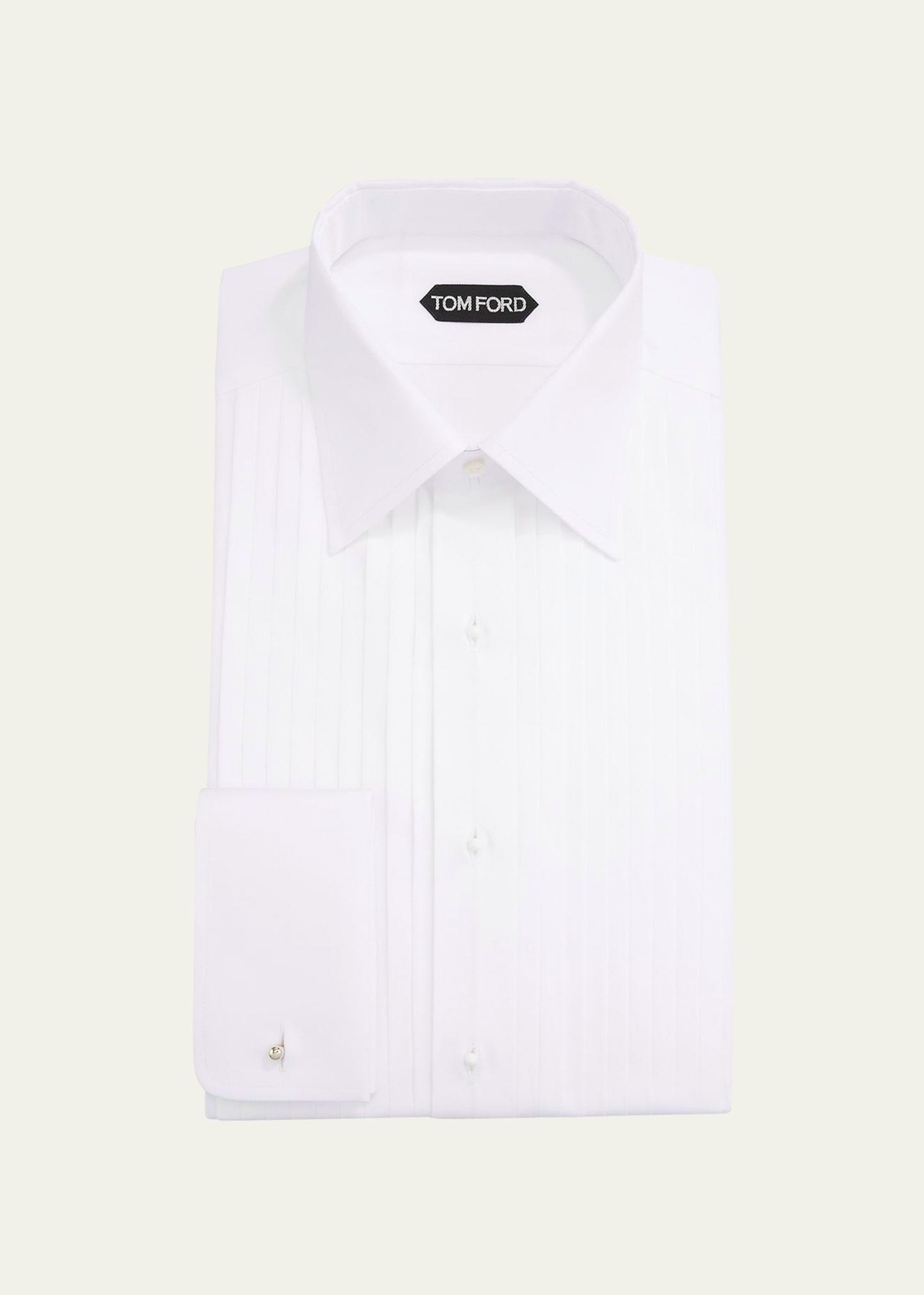 Mens Plisse Formal Dress Shirt Product Image