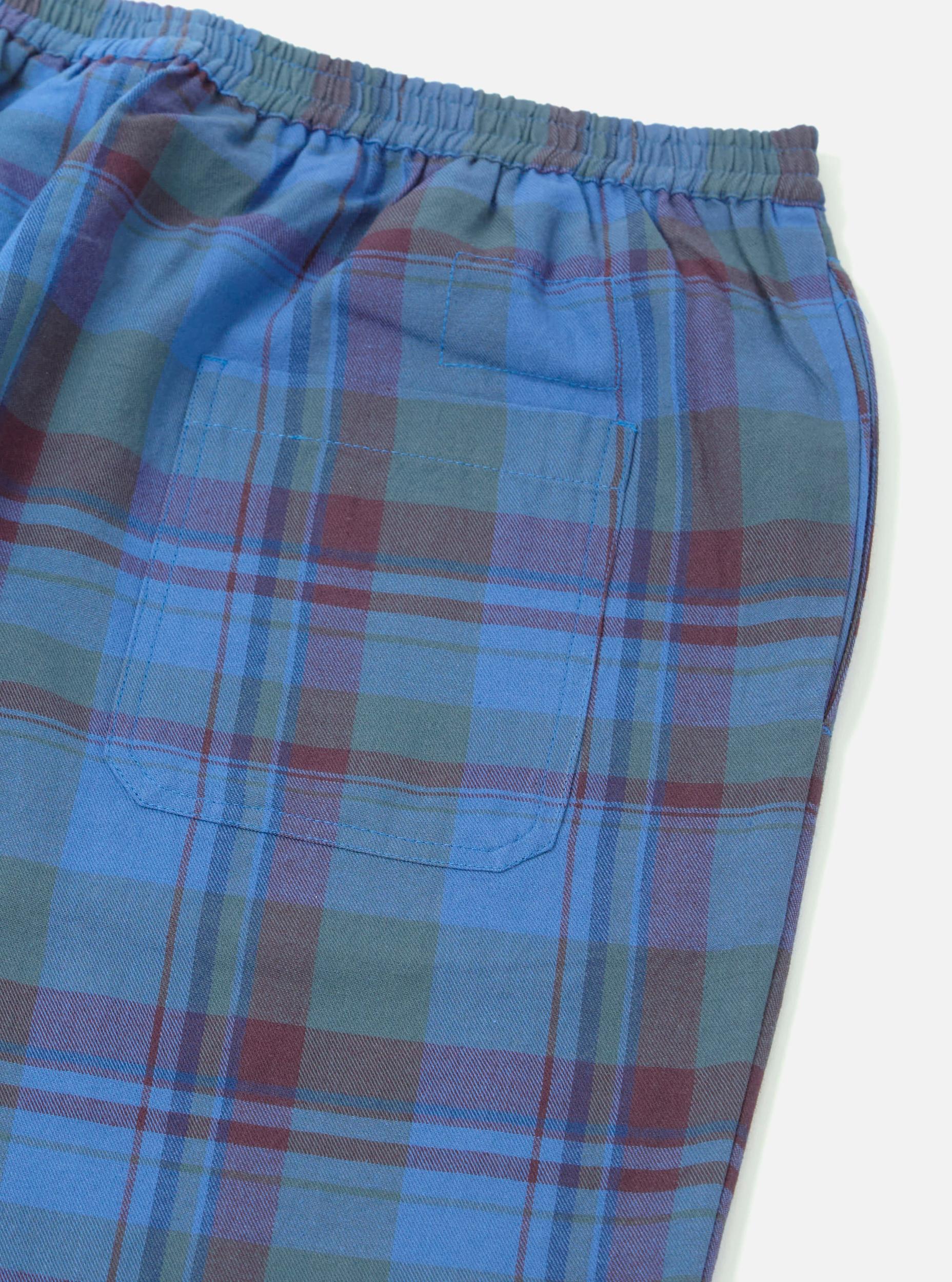 Blue Kip Check Long Pyjama Set Product Image