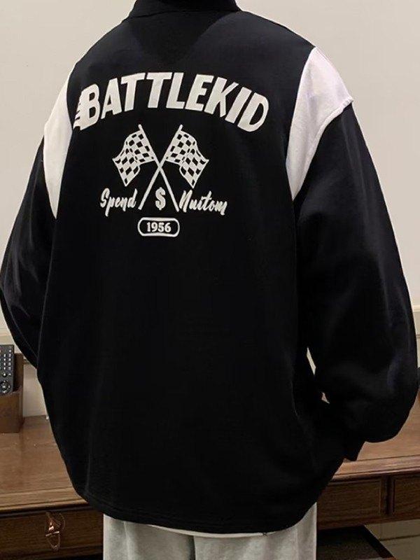 Men's Patchwork Racing Graphic Sweatshirt Product Image