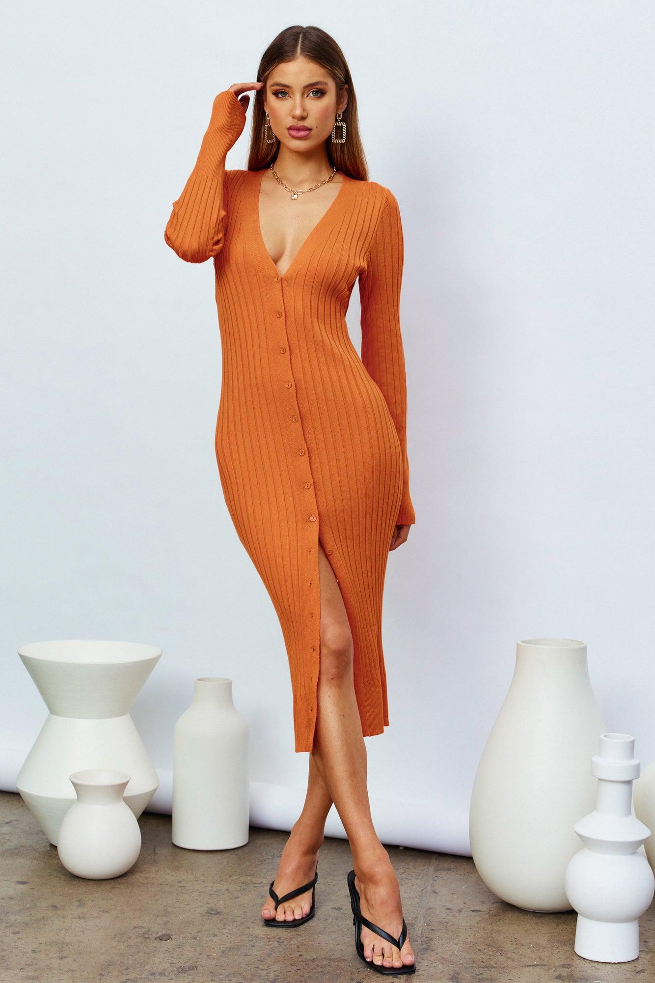 Deep Seas Maxi Dress Orange Product Image