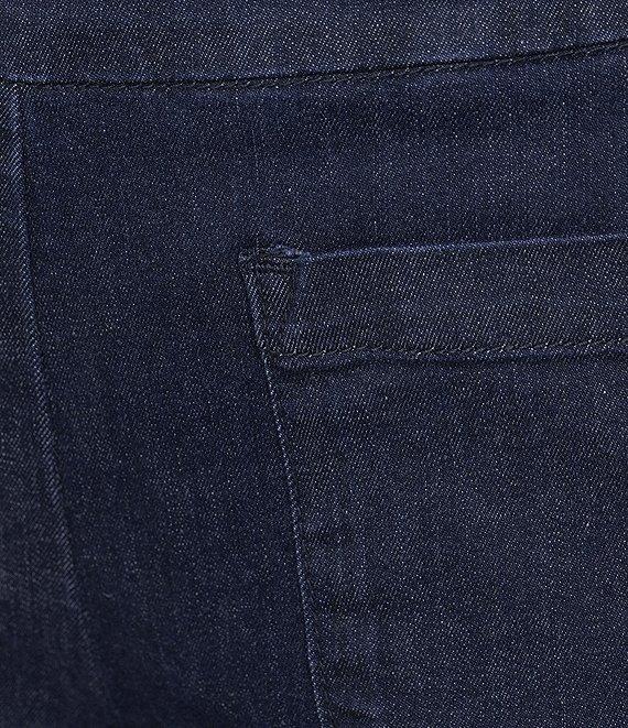 Allison Daley Petite Size Stretch Denim Elastic Waist Pull-On Wide Leg Crop Pants Product Image