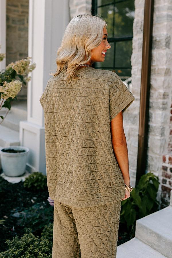 Creekside Cabin Shift Top In Sage Product Image
