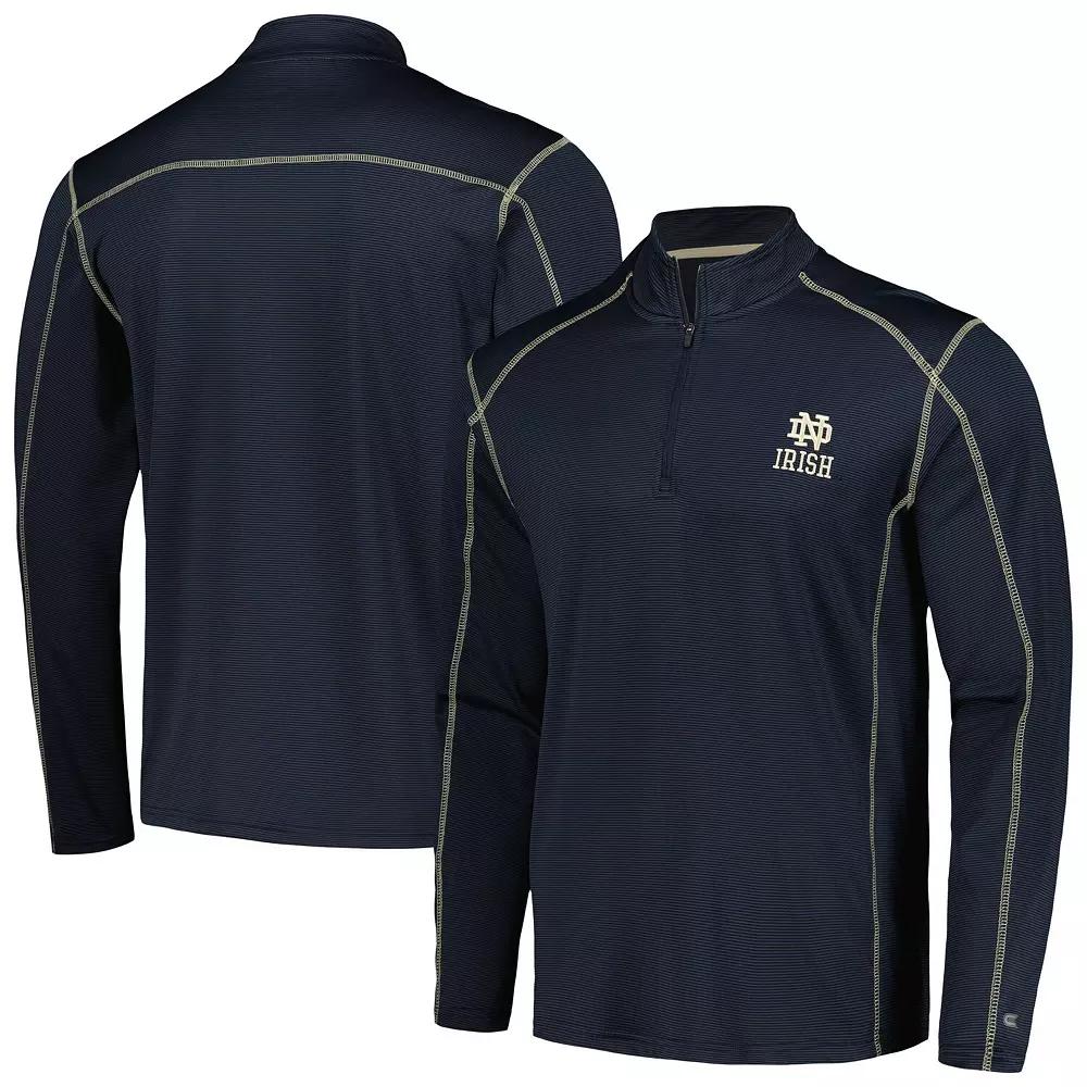 Men's Colosseum Navy Notre Dame Fighting Irish Cameron Quarter-Zip Windshirt,  Product Image