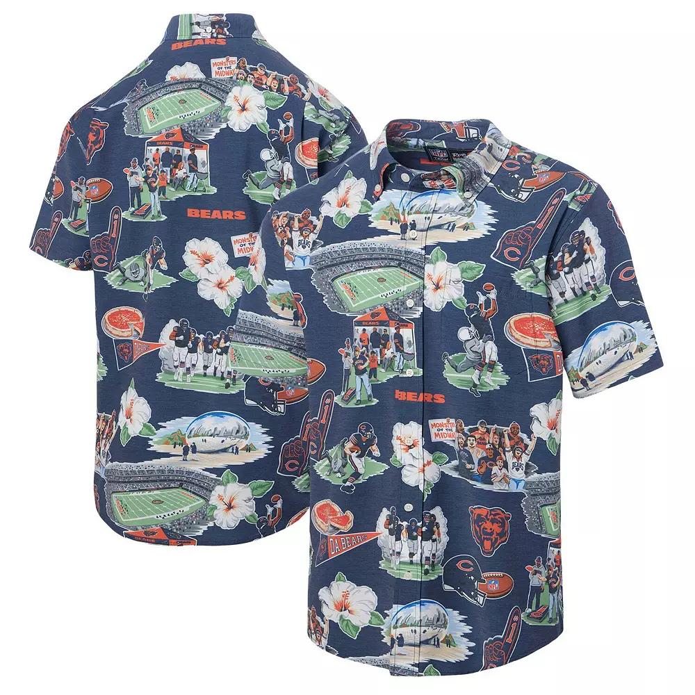 Men's Reyn Spooner Navy Chicago Bears Scenic Button-Down Shirt,  Product Image