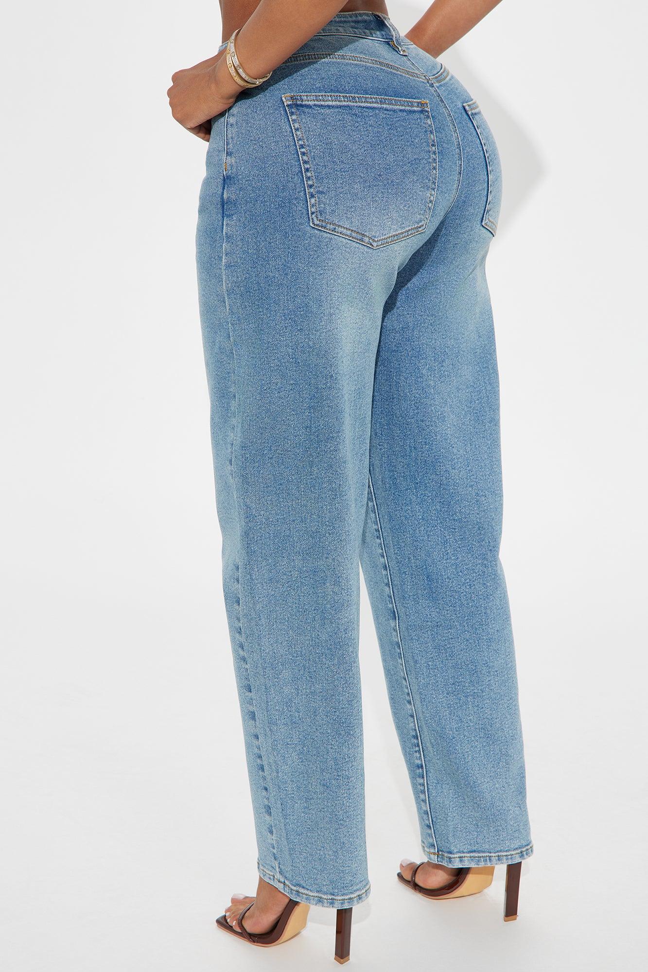 All Day Basic Barrel Leg Jeans - Medium Wash Female Product Image