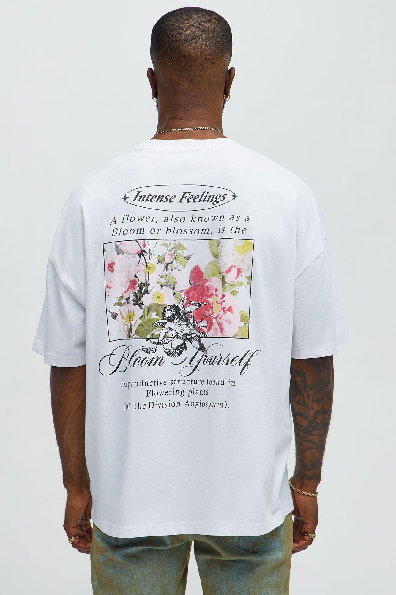 Intense Feelings Oversized Short Sleeve Tee - White Male Product Image