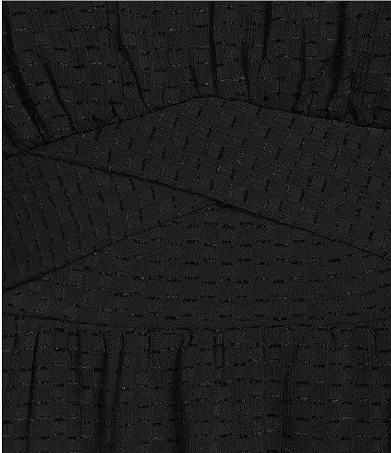 Allison & Kelly V-Neck Flutter Sleeve Tiered Tie Back Dress Product Image