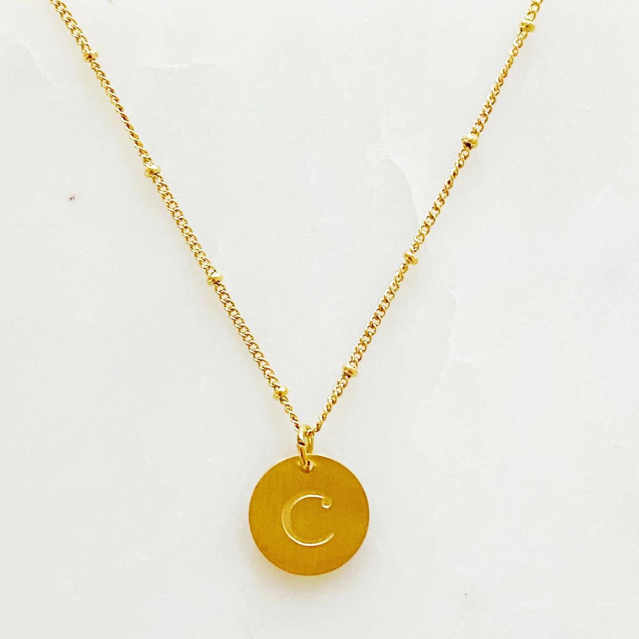 Round Initial Necklace Product Image