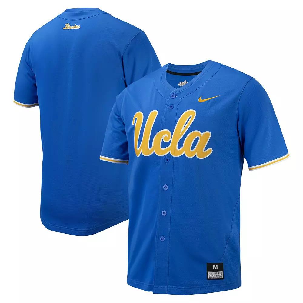 Men's Nike Blue UCLA Bruins Replica Full-Button Baseball Jersey,  Product Image