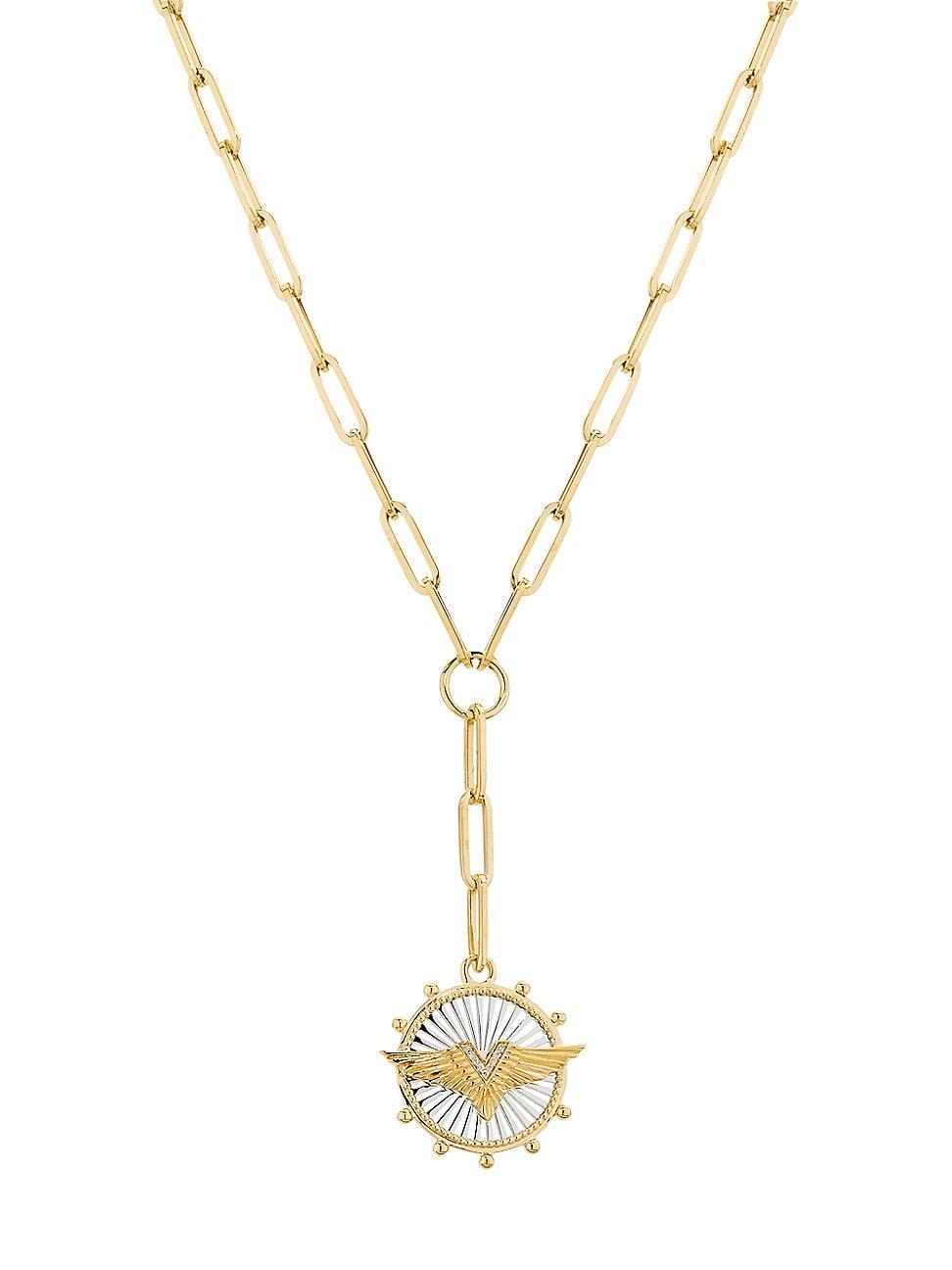 Womens Passion 18K Yellow Gold & 0.03 TCW Diamond Link Chain Necklace Product Image