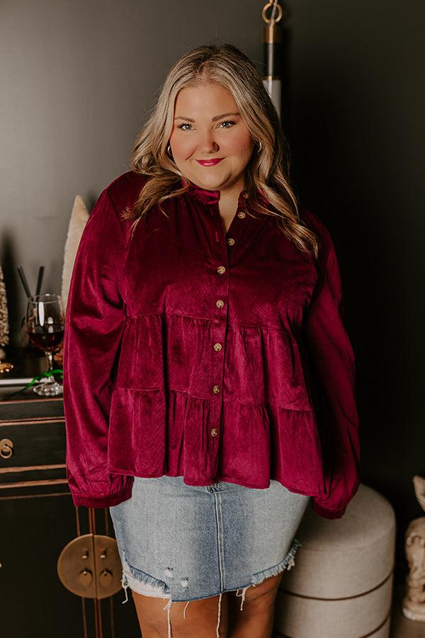 Sonoma Sways Shift Top in Wine Curves Product Image