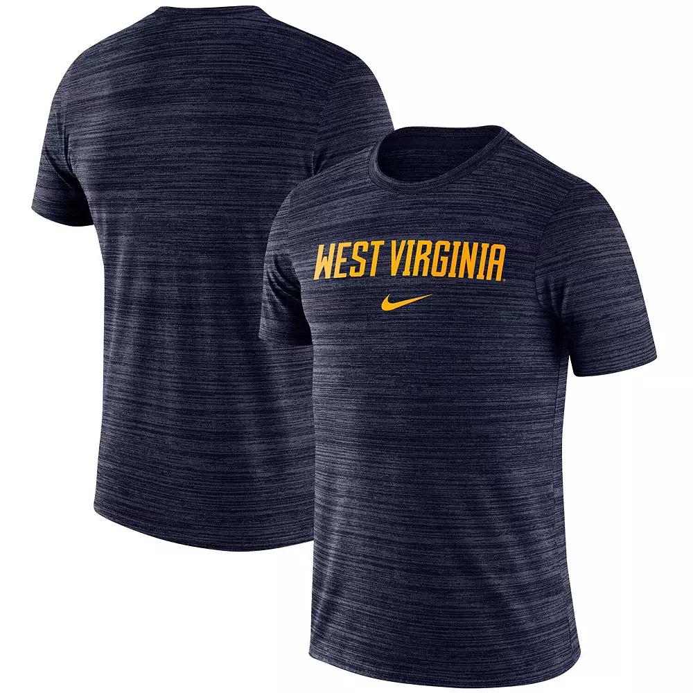 Men's Nike Navy West Virginia Mountaineers Velocity Performance T-Shirt, Size: Medium, Blue Product Image