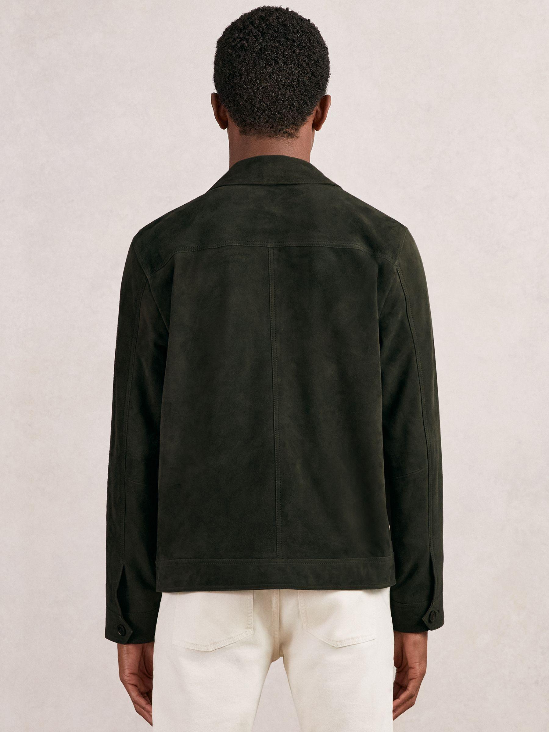Suede Worker Jacket in Dark Green Product Image