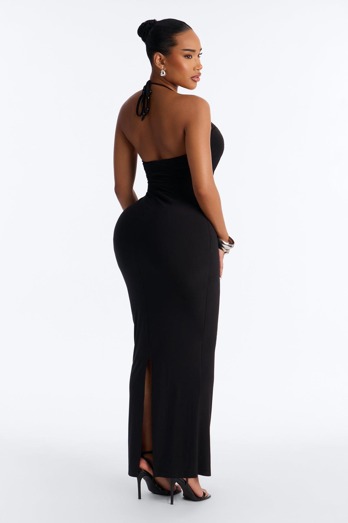 Kalena Embellished Maxi Dress - Black Female Product Image