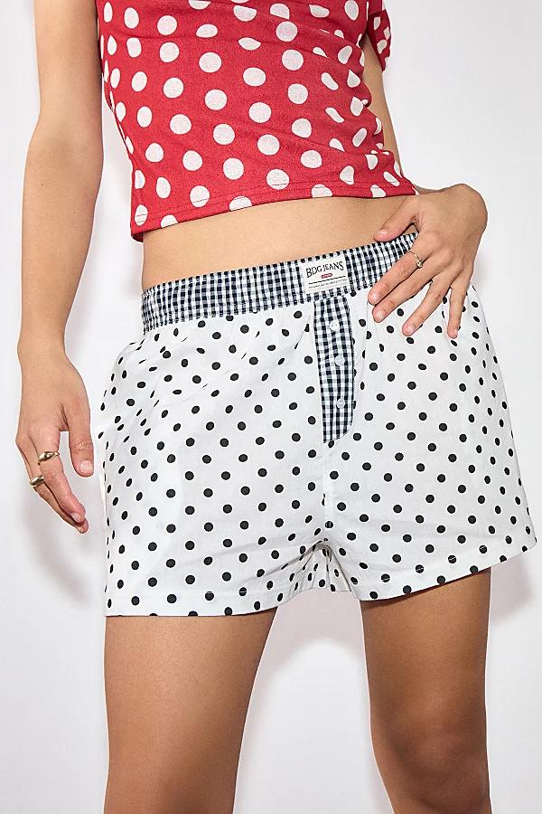 BDG Polka Dot Contrast Boxer Short Womens at Urban Outfitters Product Image