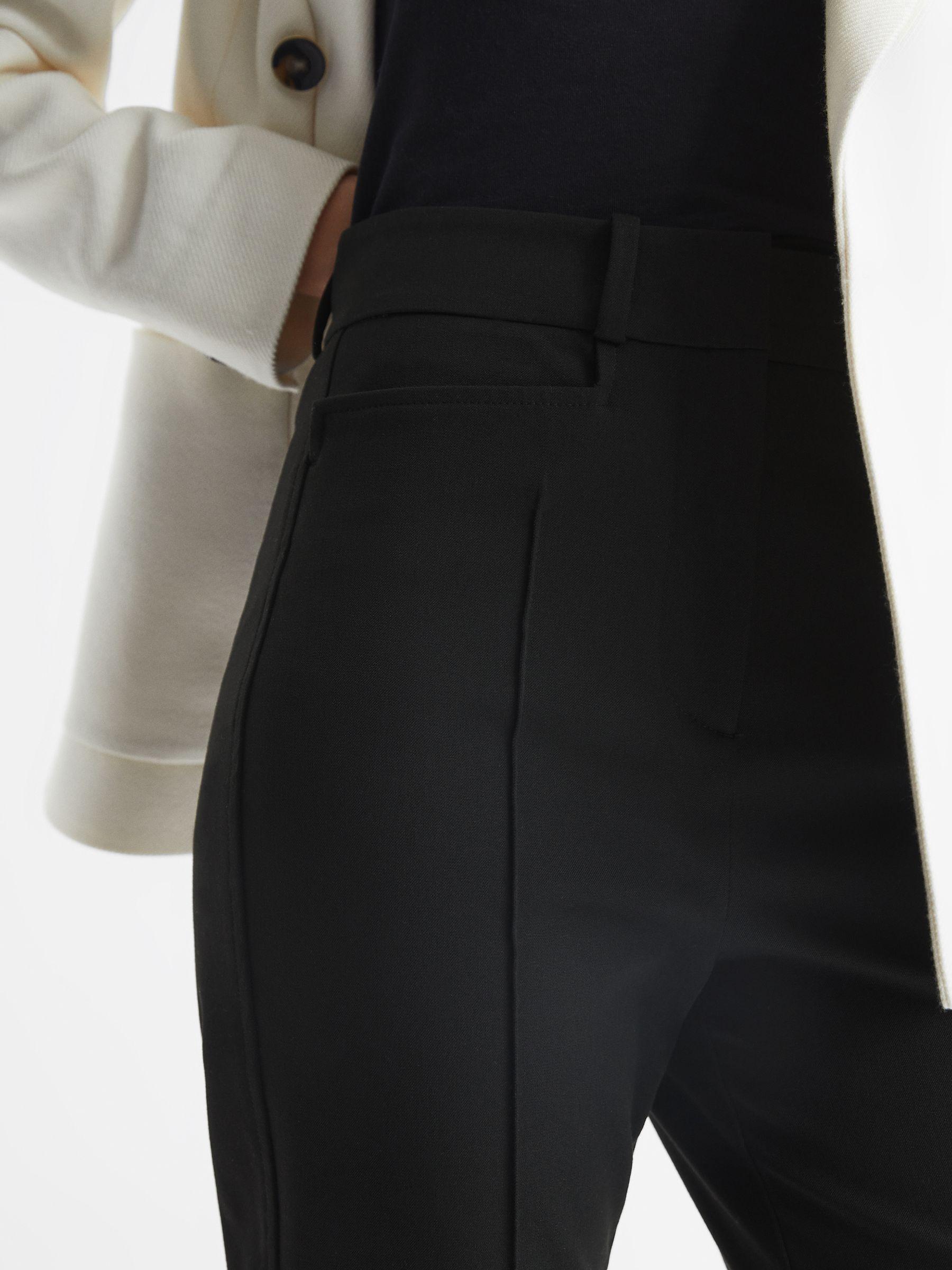 Petite Flared High Rise Trousers in Black Product Image