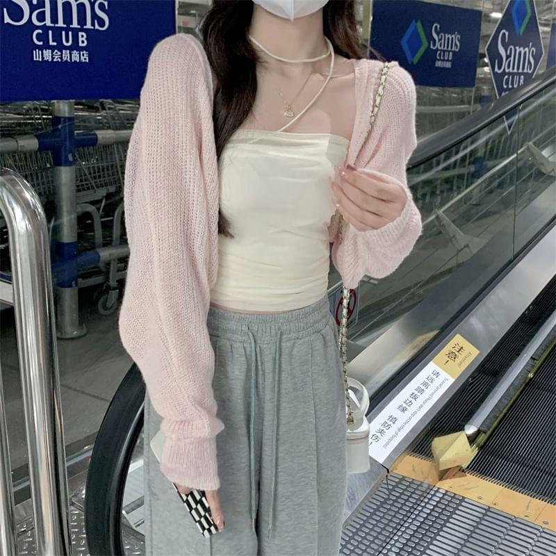 Plain Tube Top / Cardigan Product Image