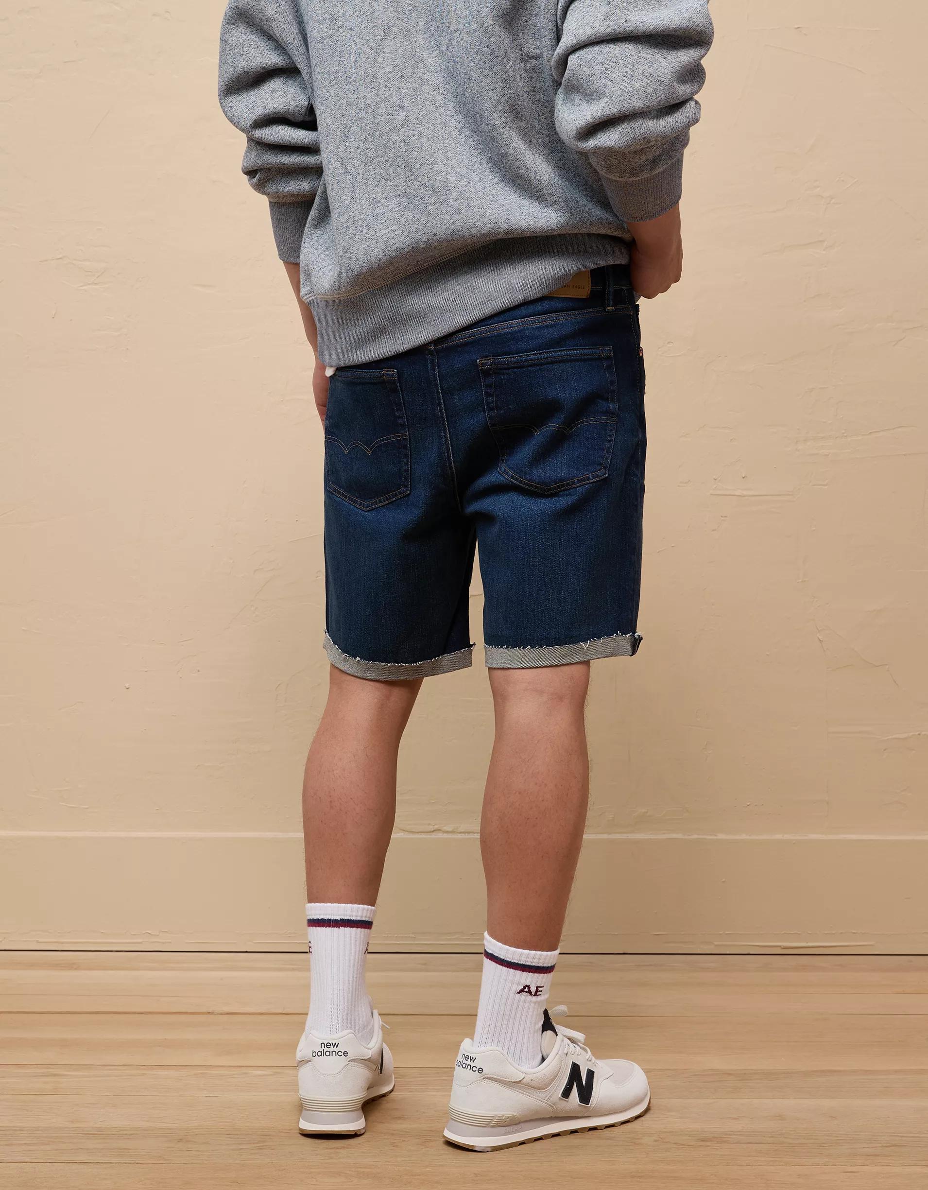 AE 9" AirFlex+ Distressed Denim Short Product Image