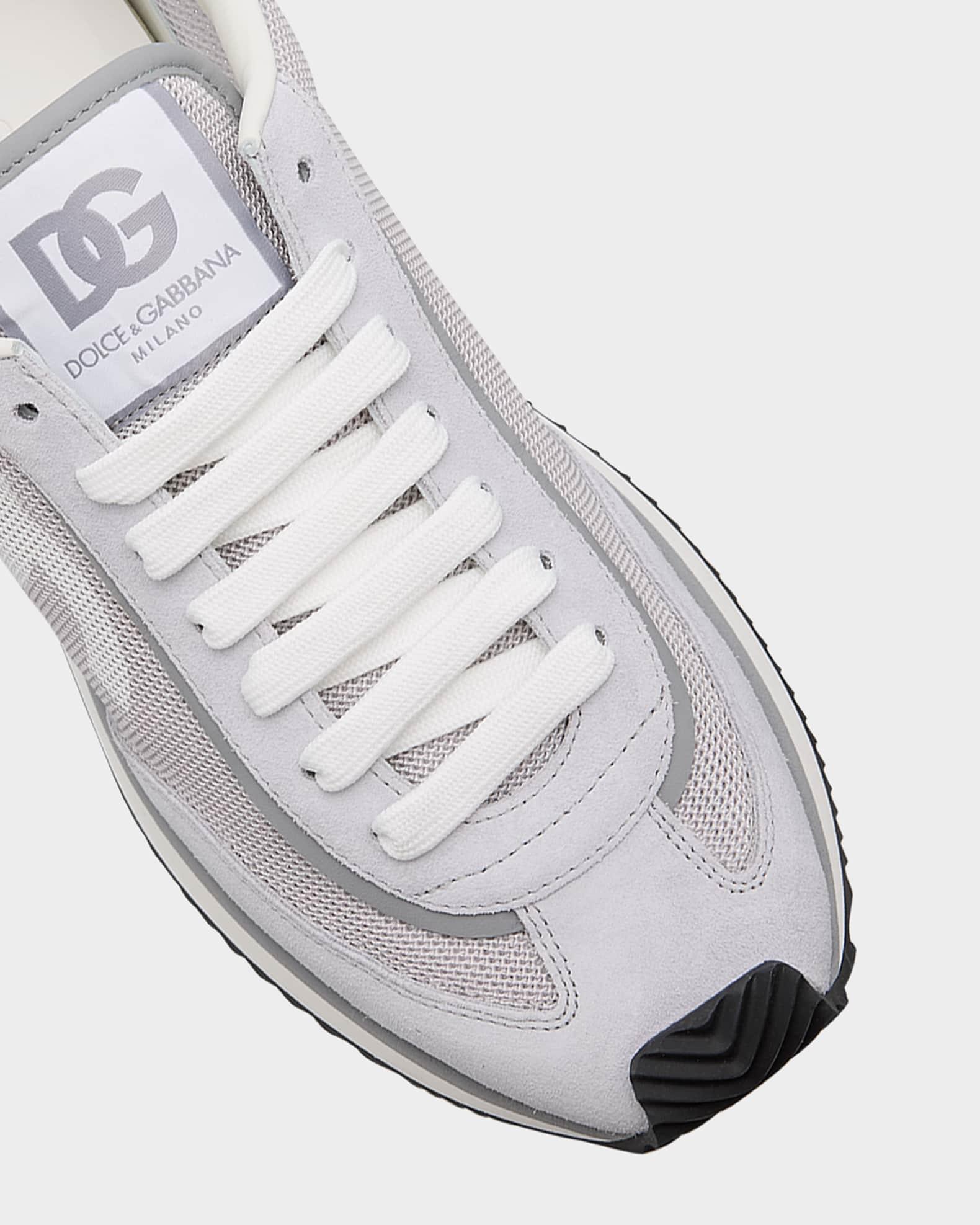 Men's Textile and Leather Runner Sneakers Product Image