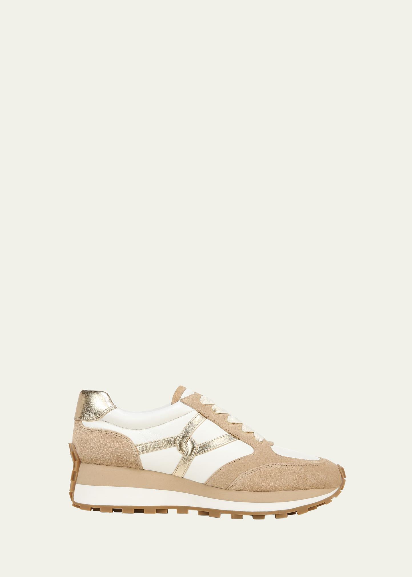 Valentina Mixed Leather Retro Sneakers Product Image