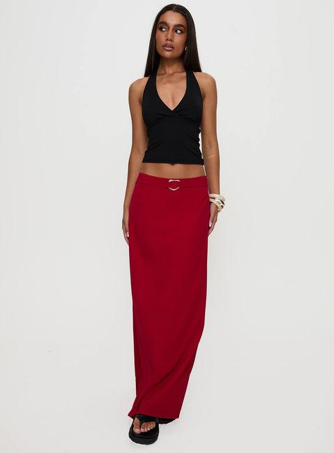 Devoted Maxi Skirt Red Product Image