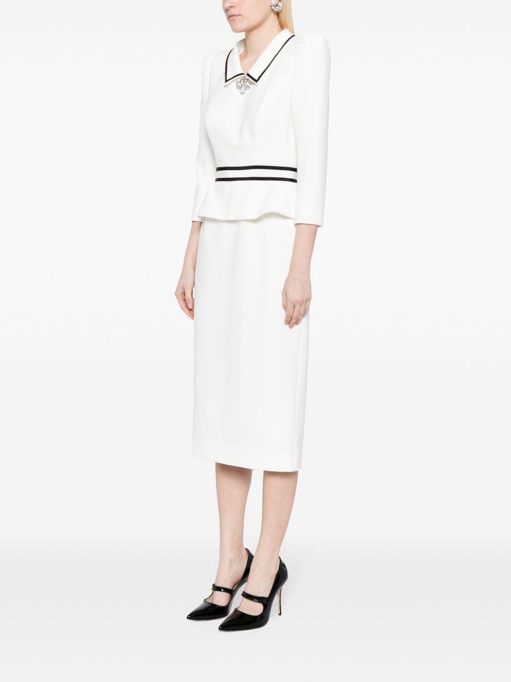 Honeybee peplum-waist midi dress Product Image