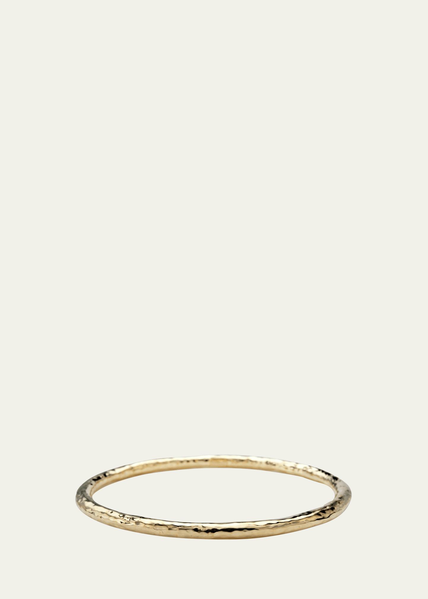 Medium Hammered Bangle in 18K Gold Product Image