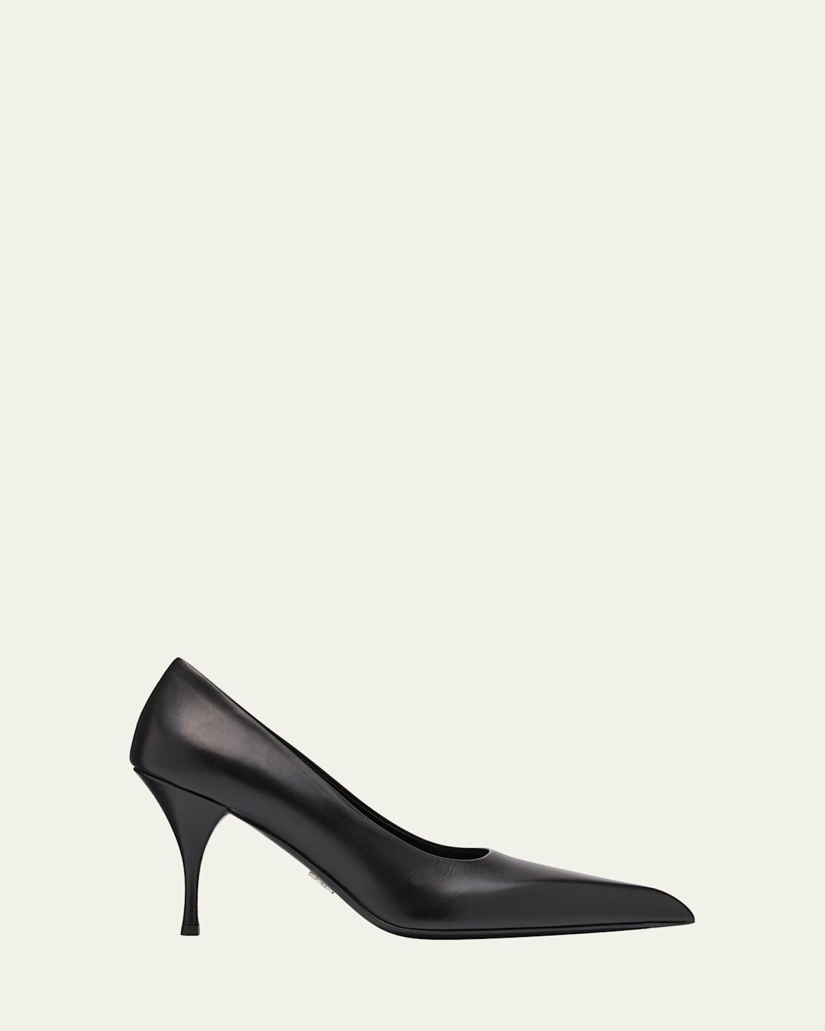 Calfskin Leather Stiletto Pumps Product Image