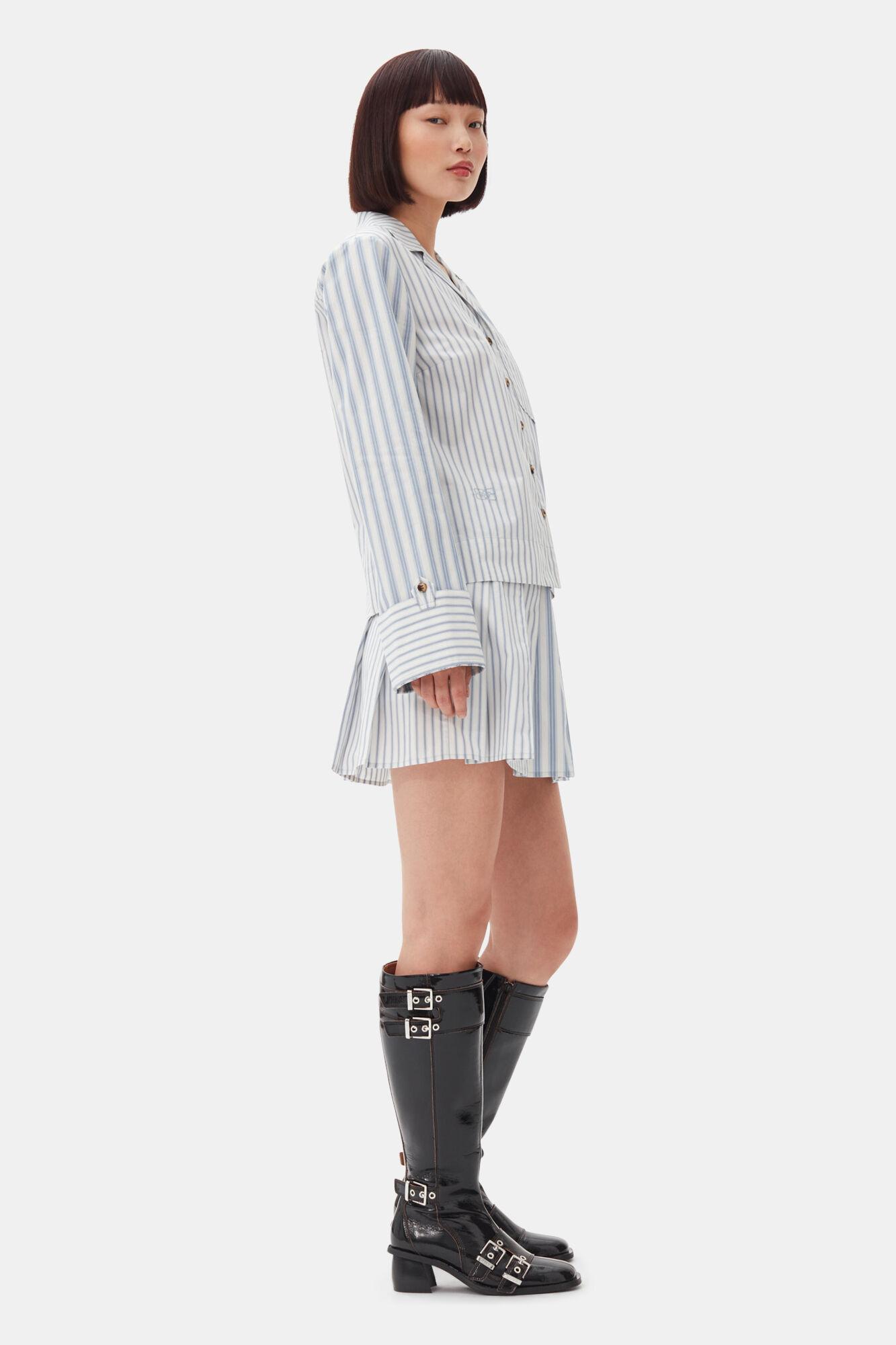 Blue Stripe Cotton Shirt Product Image