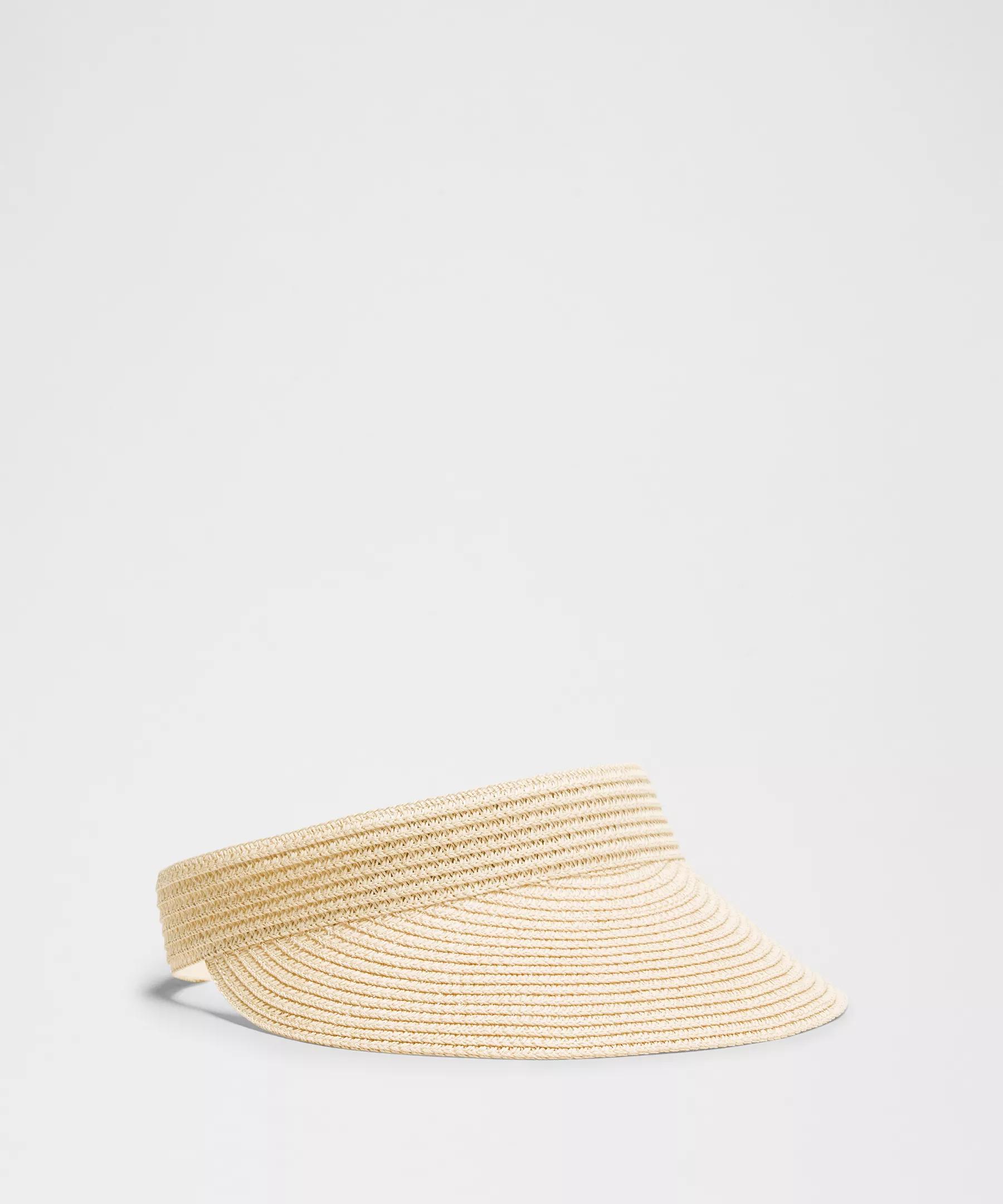 Women's Paper Straw Removable Sweatband Visor Product Image