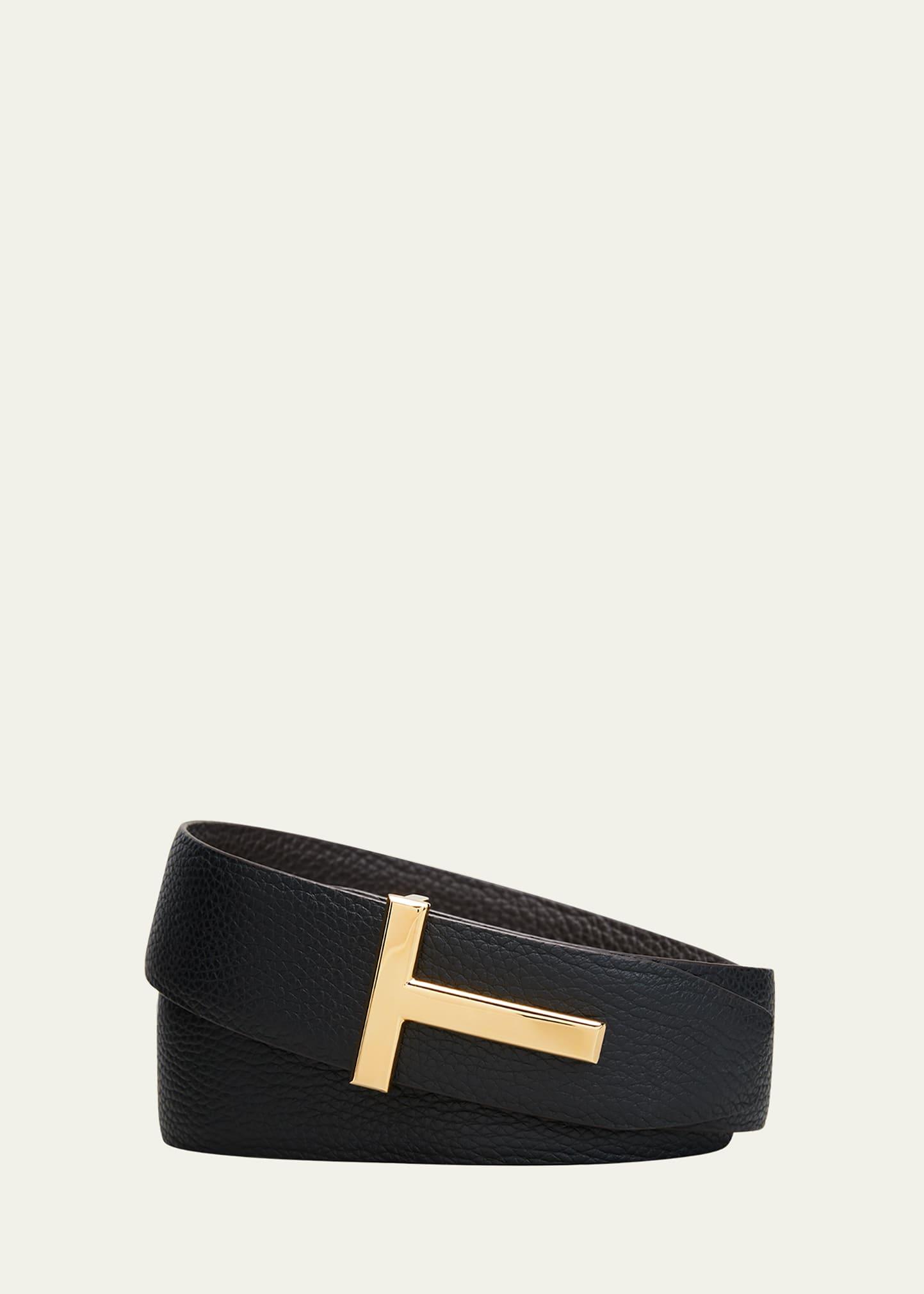 Mens Signature T Reversible Leather Belt Product Image