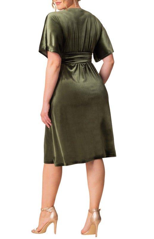 Angelic Velvet Midi Cocktail Dress - Plus Product Image