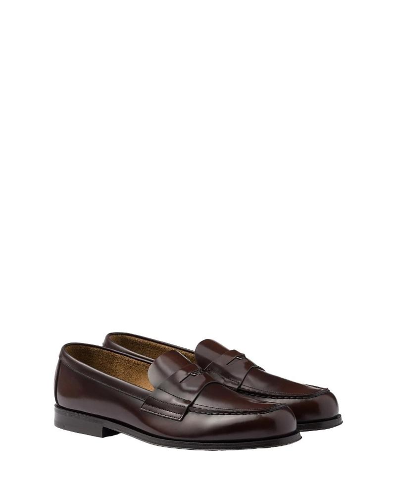 Prada Mens Brushed Leather Loafers Product Image