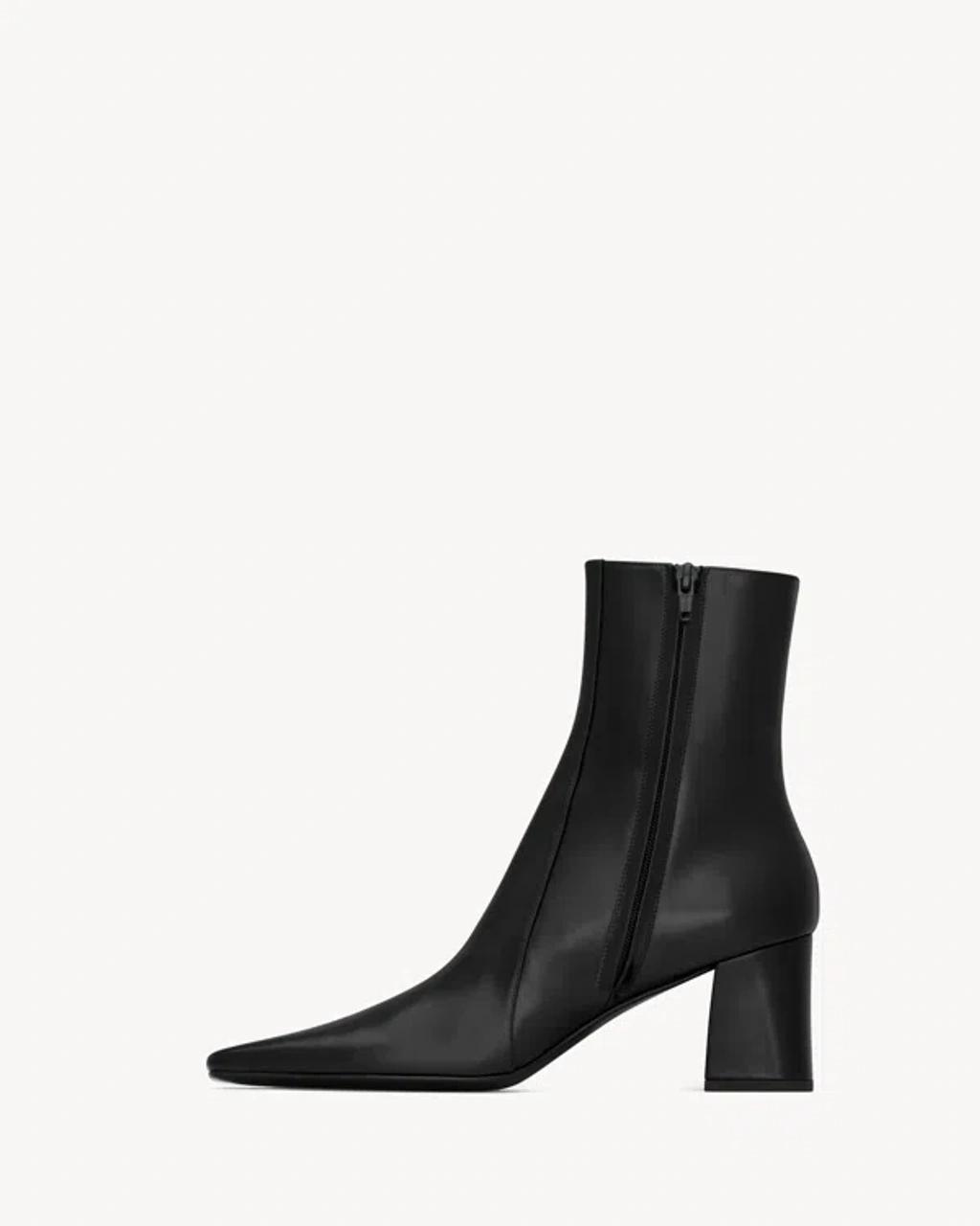 SAINT LAURENT Rainer 75 Patent Leather Ankle Boots In Black Product Image