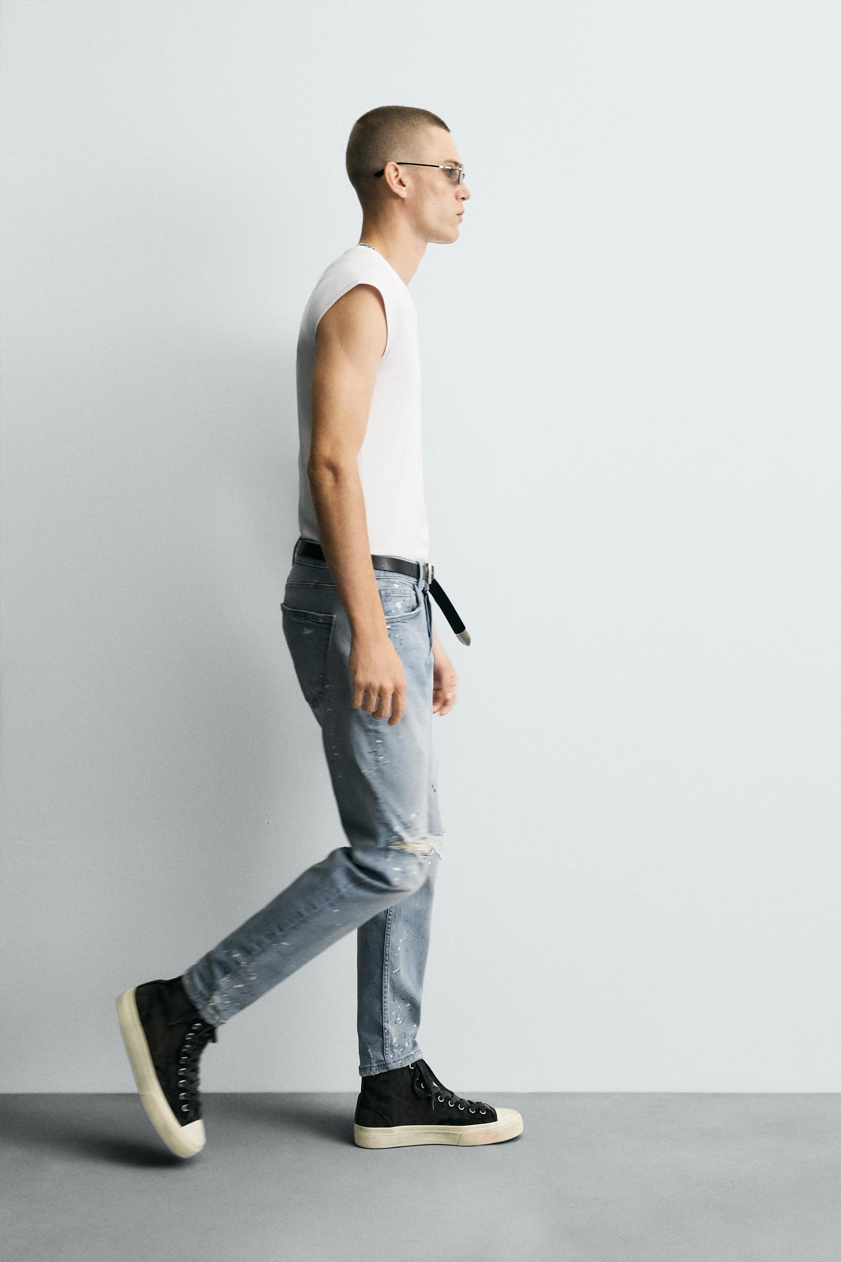 RIPPED SKINNY FIT JEANS Product Image
