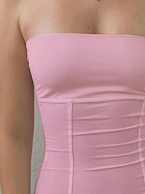Paneled Solid Color Bandeau Top Product Image