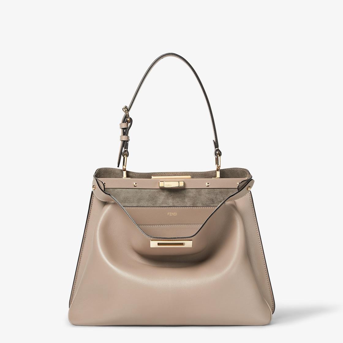 Peekaboo Soft MediumDove gray leather bag Product Image