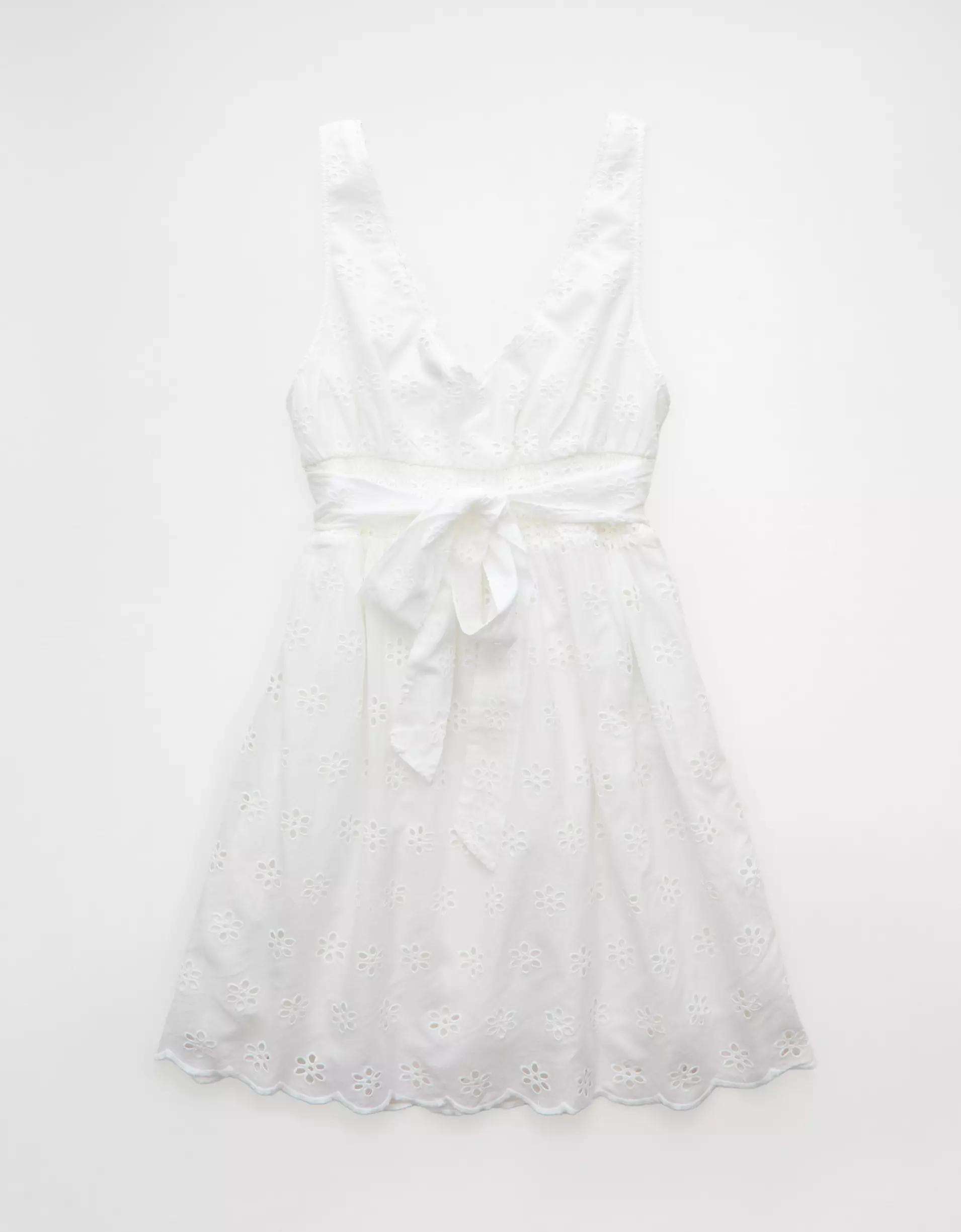 AE V-Neck Scalloped Mini Dress Product Image