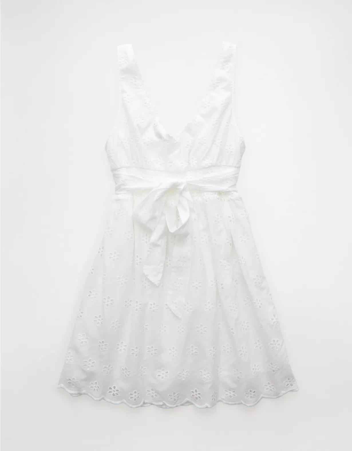 AE V-Neck Scalloped Mini Dress Product Image