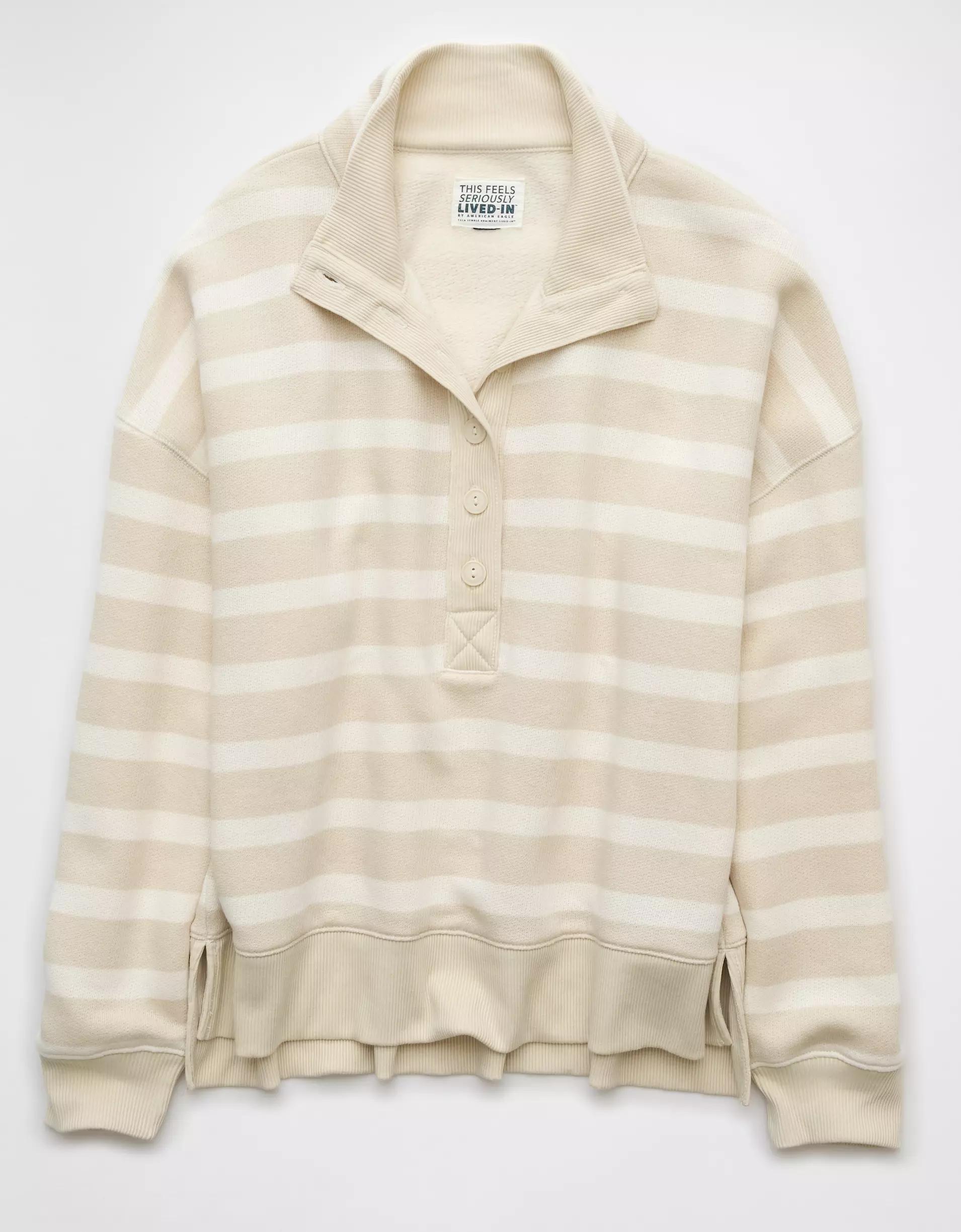 AE Big Hug Henley Sweatshirt Product Image