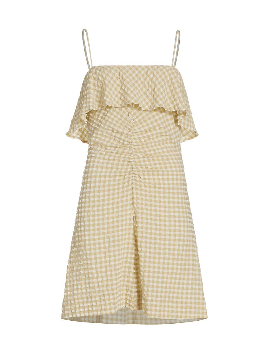 Womens Stretch Seersucker Minidress Product Image