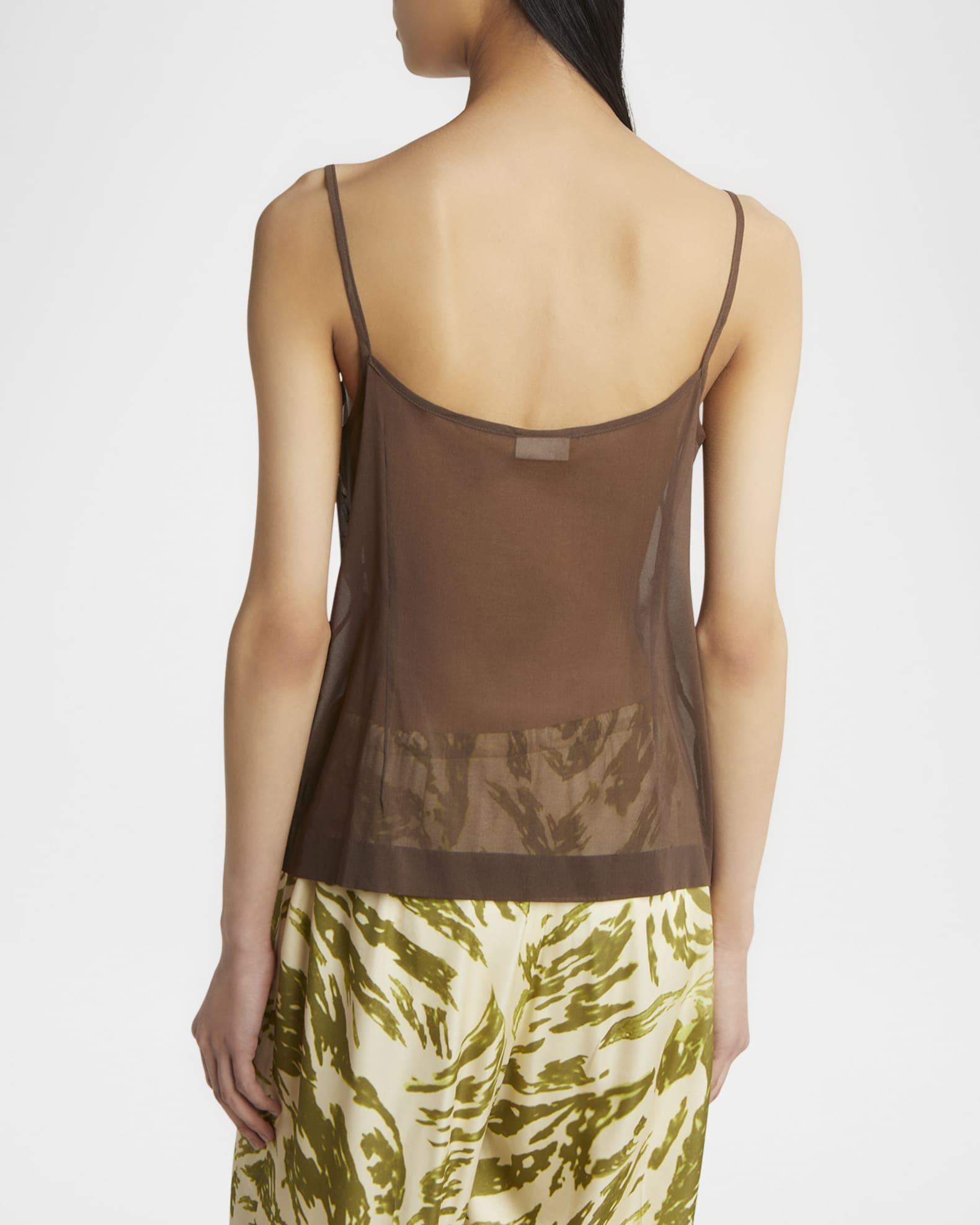 Calipso Polka-Dot Printed Sheer Cami Top Product Image
