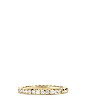 Womens Cable Collectibles Stack Ring in 18K Yellow Gold Product Image