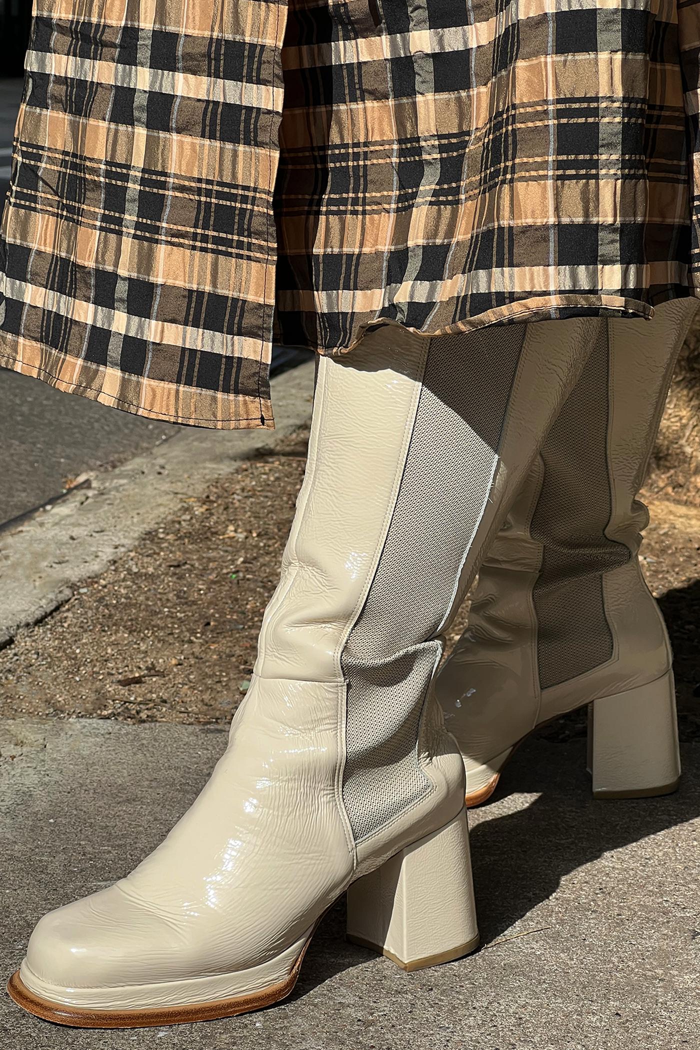 Knee High Boot - Ecru Product Image